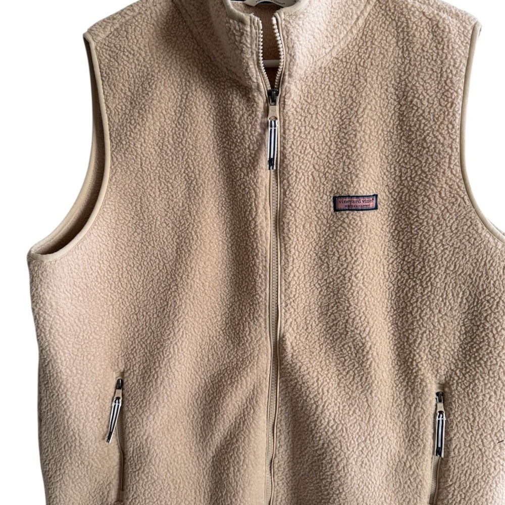 Vineyard Vines Tan Fleece Vest